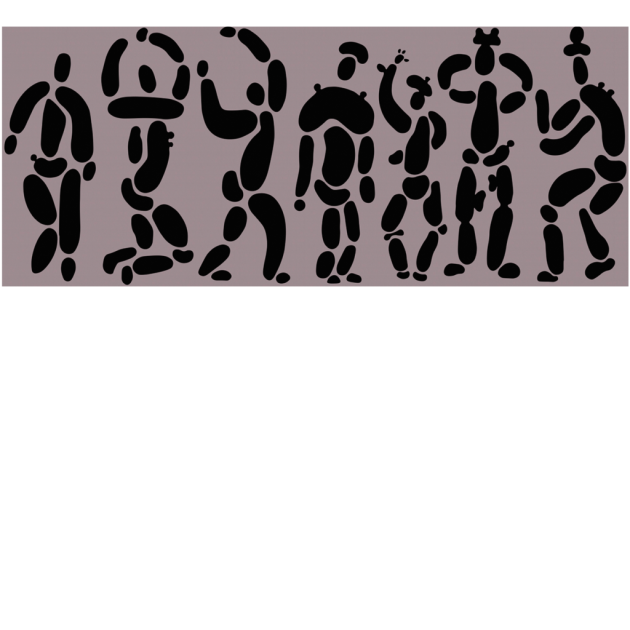 Yo2 MO1.02.1 Jocose Spotive - mural w abstrakcyjny wzór balonowych postaci