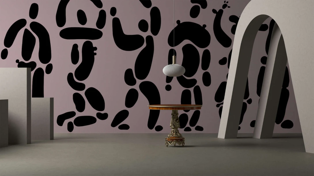 Yo2 MO1.02.3 Jocose Spotive - mural w abstrakcyjny wzór balonowych postaci