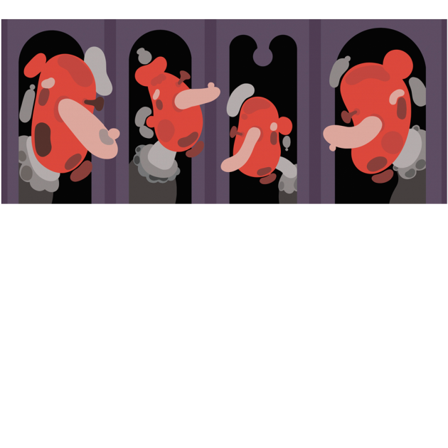 Yo2 MO1.03.1 Jocose Spotive - mural w abstrakcyjny wzór balonowych postaci