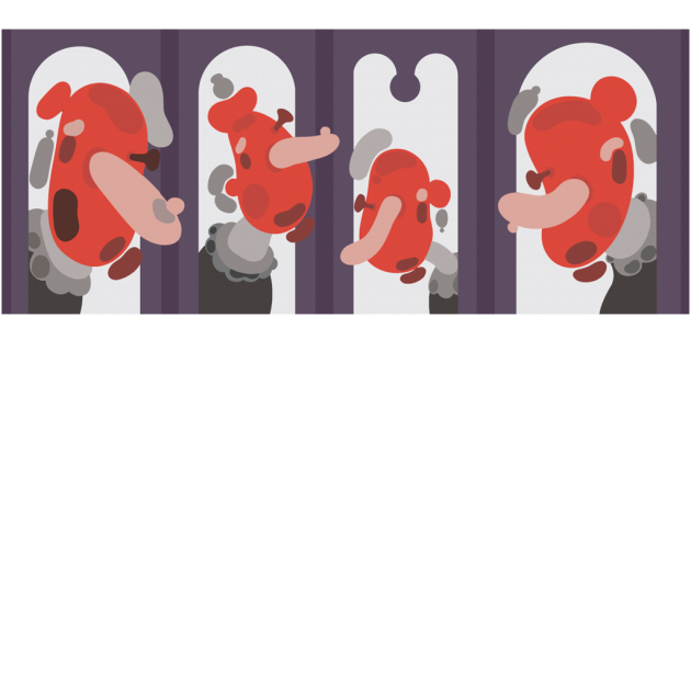 Yo2 MO1.03.3 Jocose Spotive - mural w abstrakcyjny wzór balonowych postaci