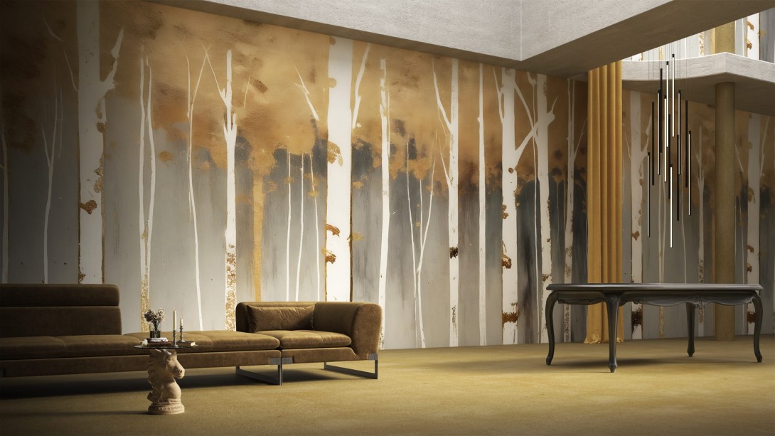 Yo2 COD3.07.2 Cover Delusion - mural w motyw lasu