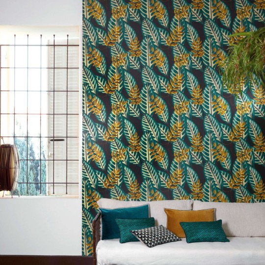 Elitis TP 302 04 Flower Power Alocasia - tapeta w retro liście