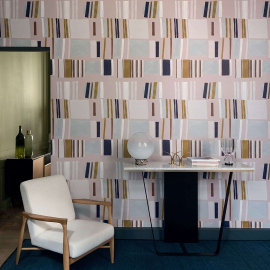 Elitis TP 311 06 Initiation Renaissance - tapeta w geometryczny wzór w artystycznym wydaniu