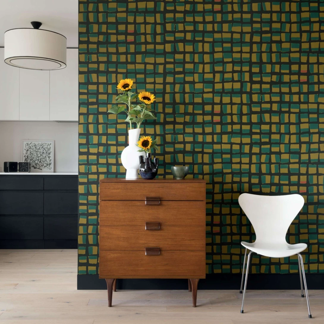 Elitis TP 312 04 Initiation New Age - tapeta w kratkę w artystycznym wydaniu