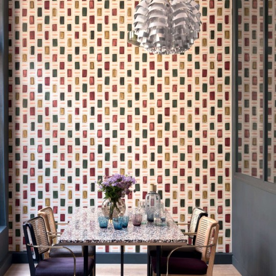 Elitis TP 313 01 Initiation Ornements - tapeta w geometryczny wzór w artystycznym wydaniu