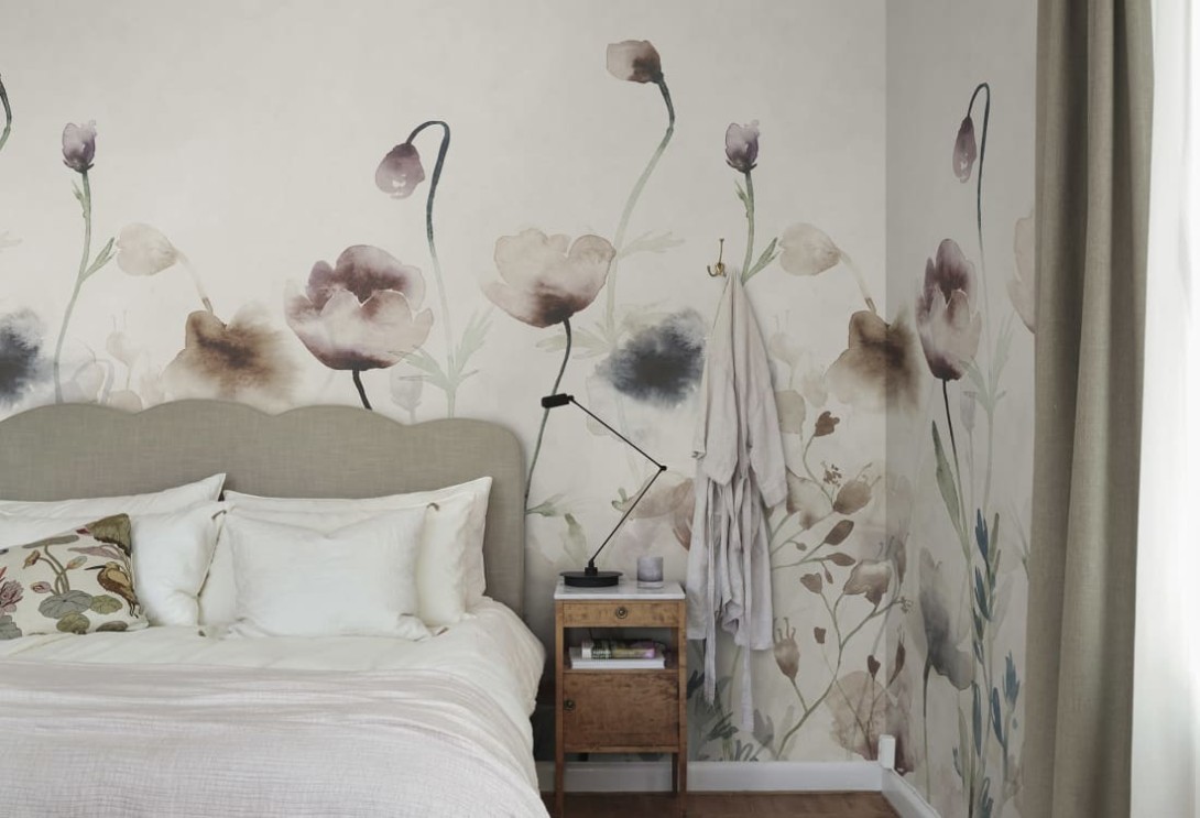 Sandberg S10537 Special Edition Morangen Pastel - mural w kwiaty maku