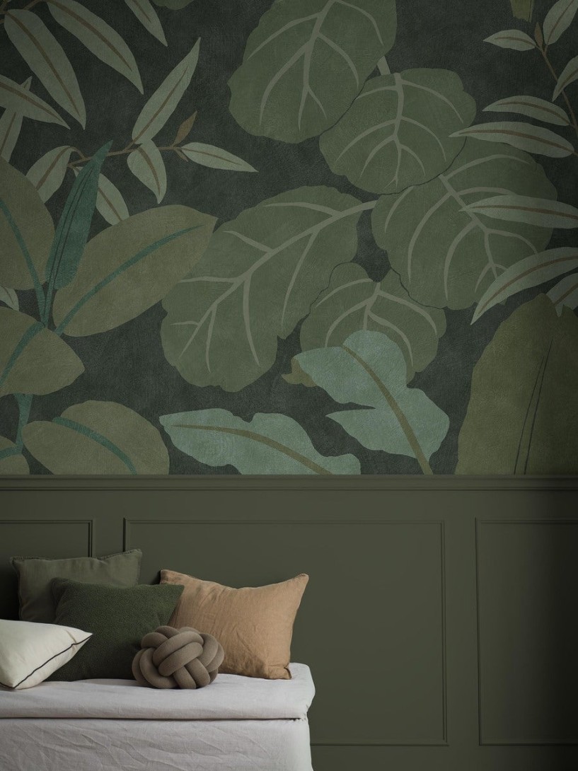 Boras Tapeter 9627W Studio Grand Leaves Green - mural w liście figowca