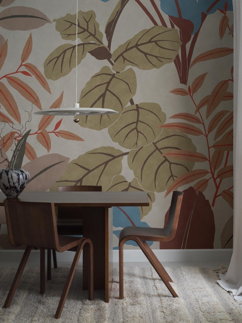 Boras Tapeter 9629W Studio Grand Leaves Multi - mural w liście figowca