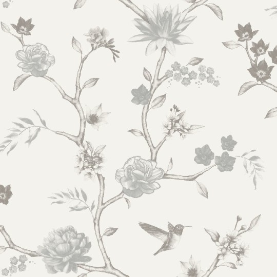Decor Maison 5346-1 Belle - tapeta w szkic kwiatów i gałęzi
