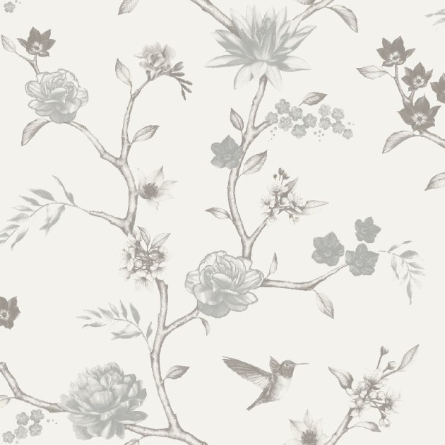 Decor Maison 5346-1 Belle - tapeta w szkic kwiatów i gałęzi