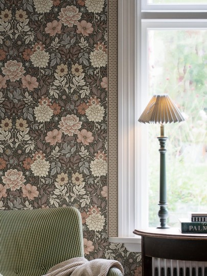 Boras Tapeter 7065 Borders Kalles Bard Brown - border geometryczny