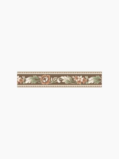 Boras Tapeter 7068 Borders Annas Bard Brown - border w kwiaty