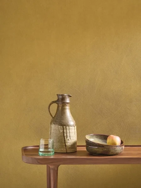 Casadeco 201002662 Nest Beige Ficelle - tapeta imitująca ścianę wapienną