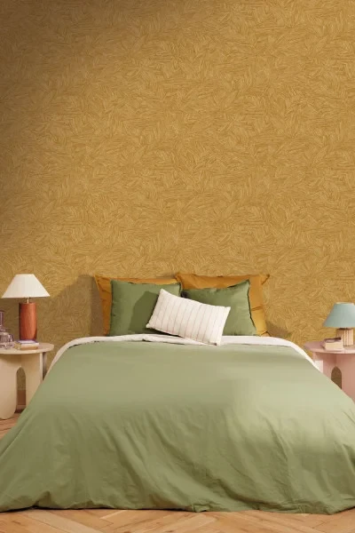 Caselio 106512024 Borneo Archipel Ocre - tapeta w liście