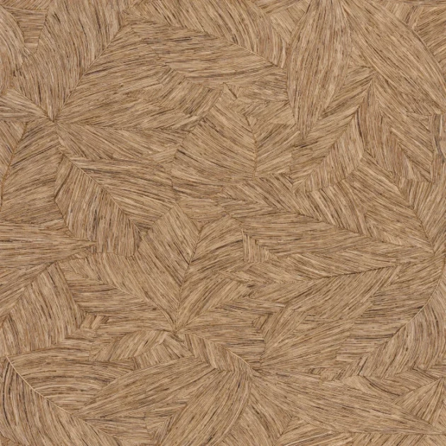 Caselio 106512155 Borneo Archipel Marron - tapeta w liście