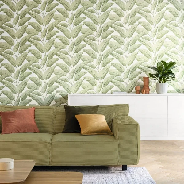 Caselio 106547003 Borneo Tropicalia Amande - tapeta w egzotyczne liście