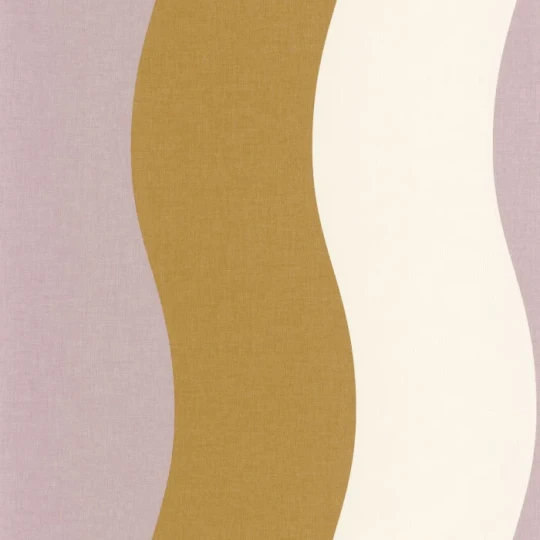 Caselio 106475076 Twist Sandy Violet vert - tapeta w retro fale