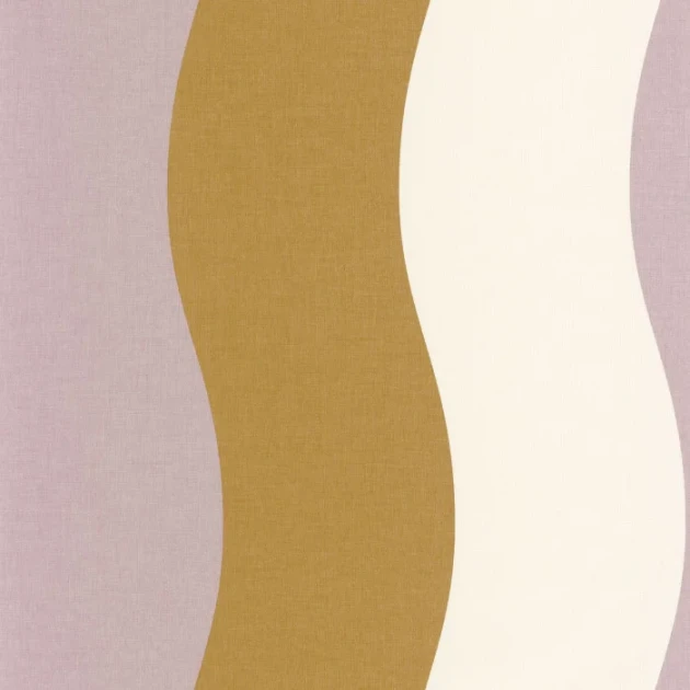 Caselio 106475076 Twist Sandy Violet vert - tapeta w retro fale