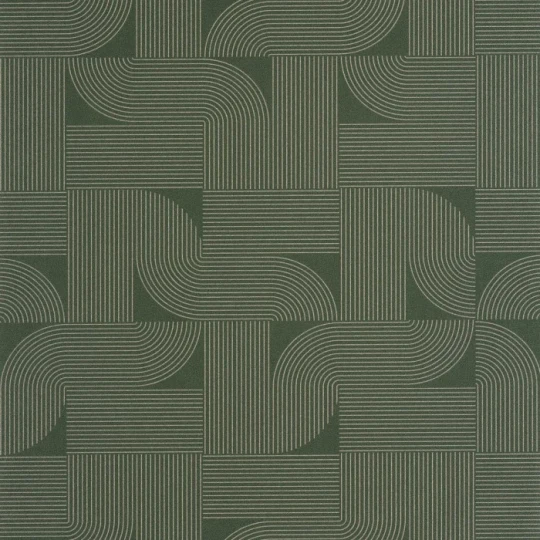 Caselio 106577023 Light Softness Vert or - tapeta w geometryczny wzór z metalicznymi akcentami