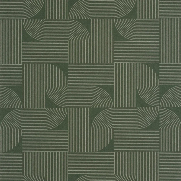Caselio 106577023 Light Softness Vert or - tapeta w geometryczny wzór z metalicznymi akcentami