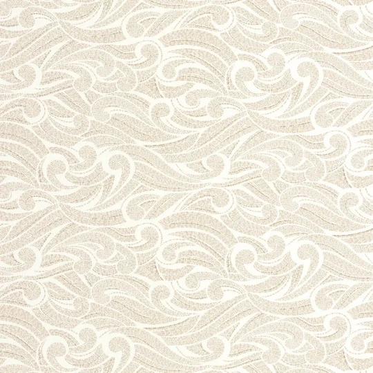 Caselio 106640127 Light Harmony Blanc or - tapeta w roślinny motyw akantu o metalicznym wykończeniu