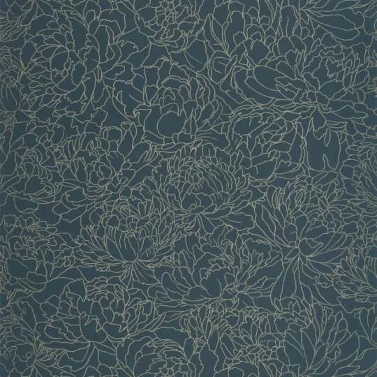 Caselio 106616026 Light Glow Bleu or - tapeta w roślinny motyw
