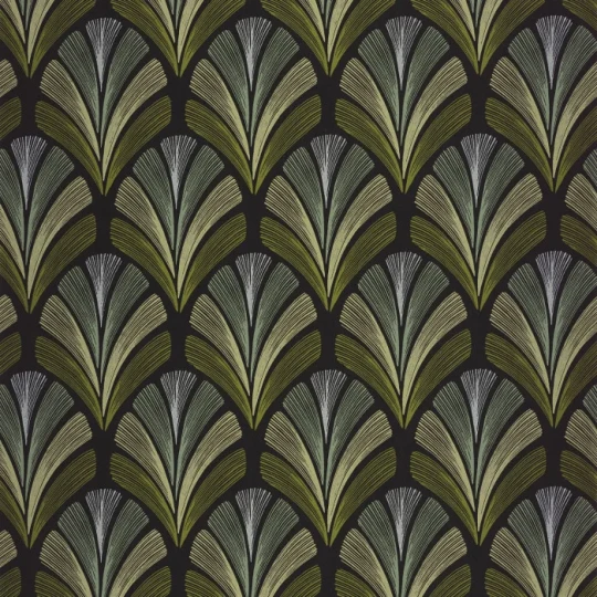 Casadeco 201057873 Annees Folles Folies St James Vert Olive - tapeta geometryczna w stylu art deco