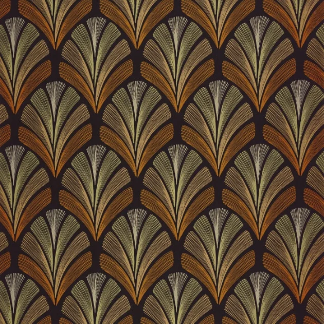 Casadeco 201053215 Annees Folles Folies St James Terracotta - tapeta geometryczna w stylu art deco