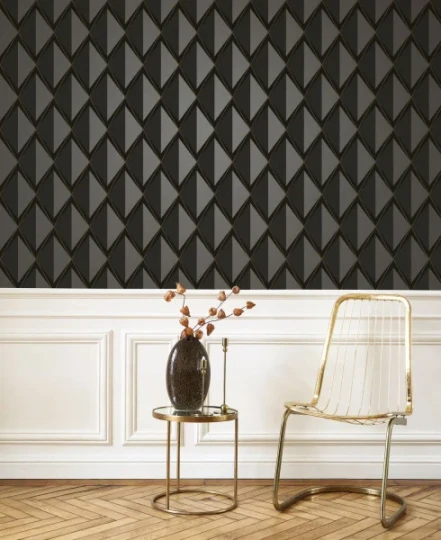 Casadeco 201082674 Annees Folles Chaplin Grege - tapeta w romby