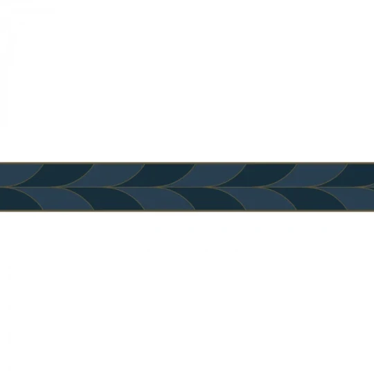 Casadeco 201106819 Annees Folles La Festive Bleu Petrole - border geometryczny