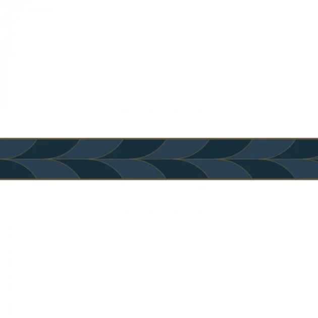 Casadeco 201106819 Annees Folles La Festive Bleu Petrole - border geometryczny
