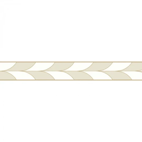 Casadeco 201101326 Annees Folles La Festive Beige Lin - border geometryczny