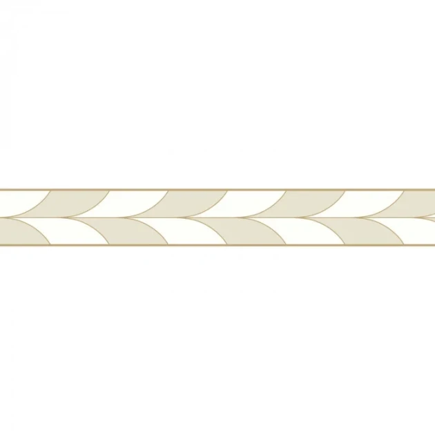 Casadeco 201101326 Annees Folles La Festive Beige Lin - border geometryczny