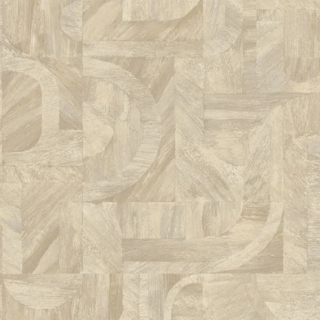 Casamance 76870100 Nature Sur Mesure - Textures Intarsia Sable - tapeta geometryczna imitująca naturalną fakturę