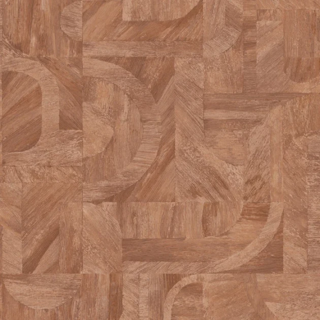 Casamance 76870712 Nature Sur Mesure - Textures Intarsia Terre de sienne - tapeta geometryczna imitująca naturalną fakturę