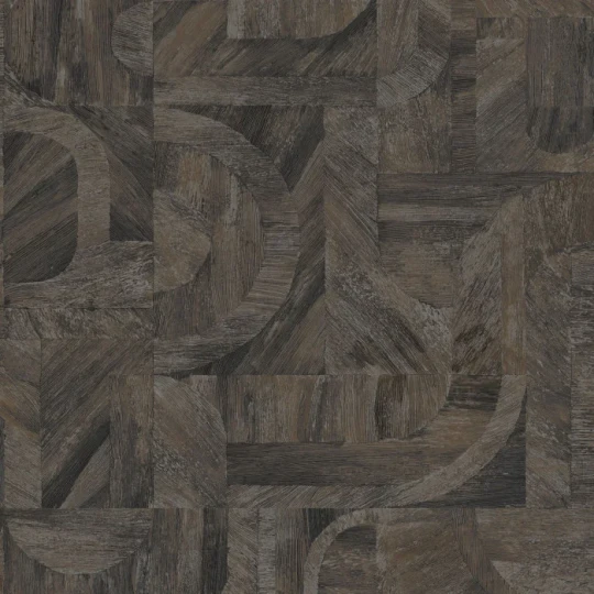 Casamance 76870814 Nature Sur Mesure - Textures Intarsia Ebene - tapeta geometryczna imitująca naturalną fakturę