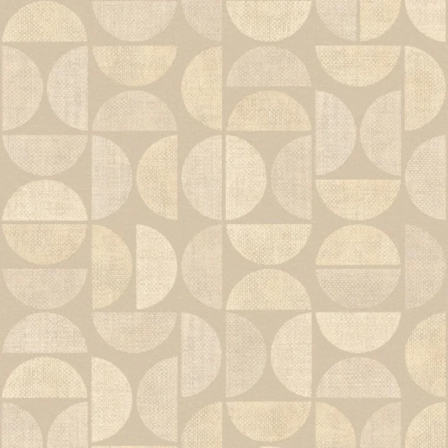 Casamance 76880916 Nature Sur Mesure - Textures Dualis Sable - tapeta geometryczne półkola imitujące rafię