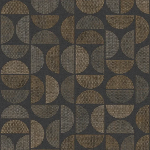 Casamance 76881426 Nature Sur Mesure - Textures Dualis Ebene - tapeta geometryczne półkola imitujące rafię