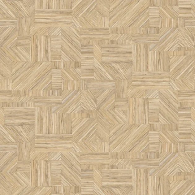 Casamance 76891732 Nature Sur Mesure - Textures Imbrication Paille - tapeta geometryczna imitująca słomiany patchwork