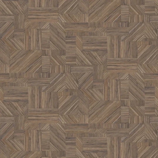 Casamance 76892038 Nature Sur Mesure - Textures Imbrication Sepia - tapeta geometryczna imitująca słomiany patchwork