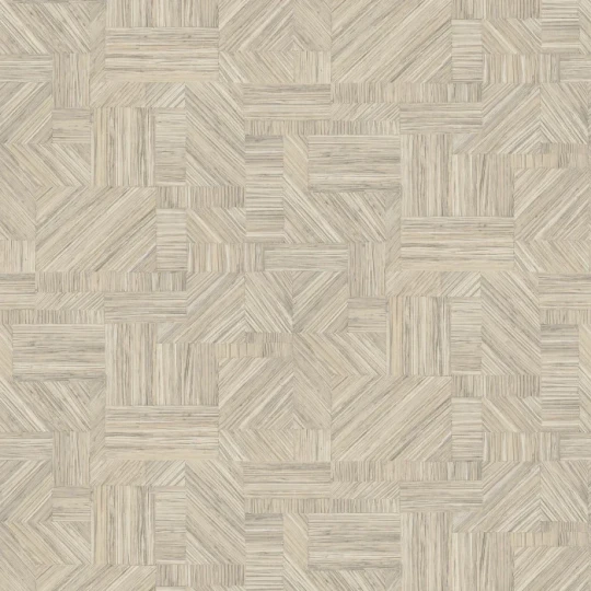 Casamance 76891630 Nature Sur Mesure - Textures Imbrication Galet - tapeta geometryczna imitująca słomiany patchwork