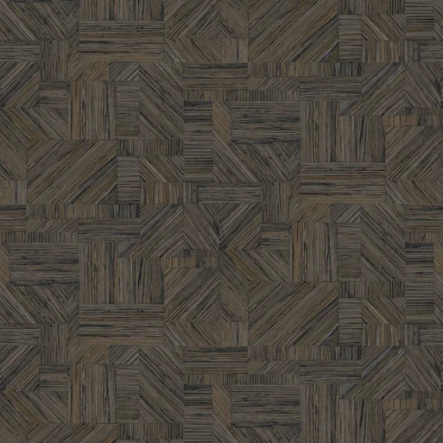 Casamance 76892344 Nature Sur Mesure - Textures Imbrication EBene - tapeta geometryczna imitująca słomiany patchwork