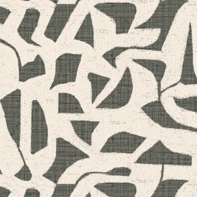 Casamance 76830814 Modernismo Cana Anthracite - tapeta imitująca plecione tkaniny