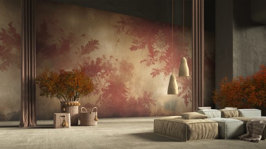 Yo2 EAM1.02.2 Earie Mythical - mural w rośliny na zamglonym tle