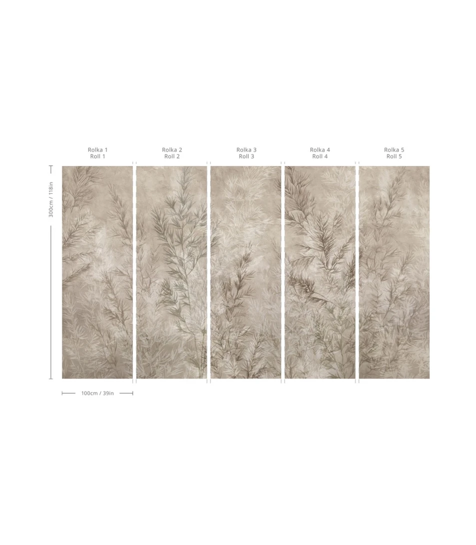 Wallcolors TAP-9180 Cozy Landscapes Dry Grass Beige - mural w polne trawy