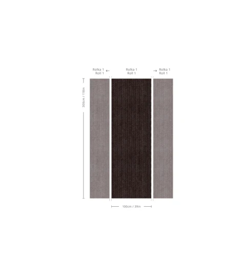 Wallcolors TAP-9184 Basic Herringbone Burgundy - mural w jodełkę