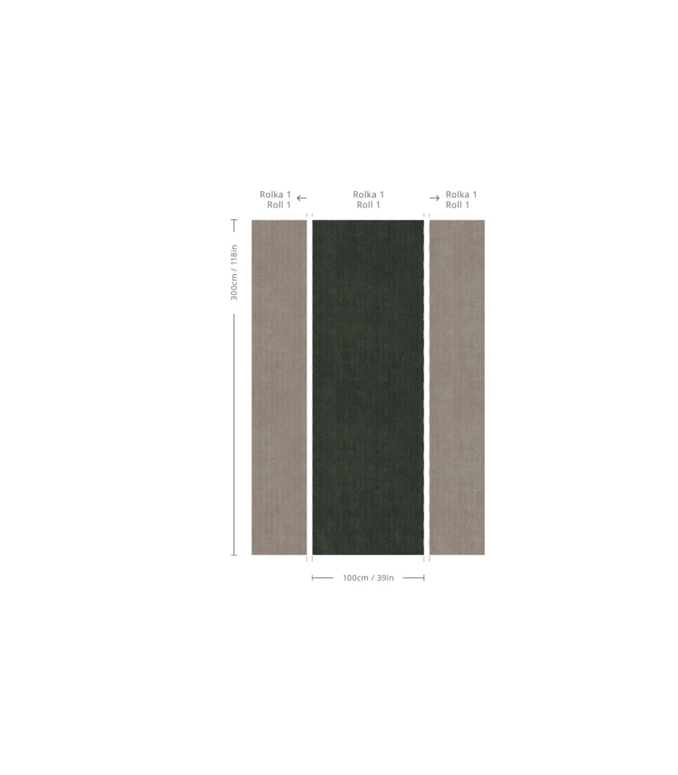 Wallcolors TAP-9185 Basic Herringbone Green - mural w jodełkę
