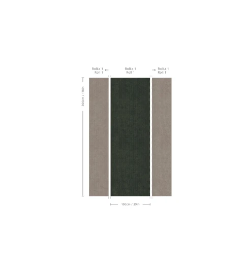 Wallcolors TAP-9185 Basic Herringbone Green - mural w jodełkę