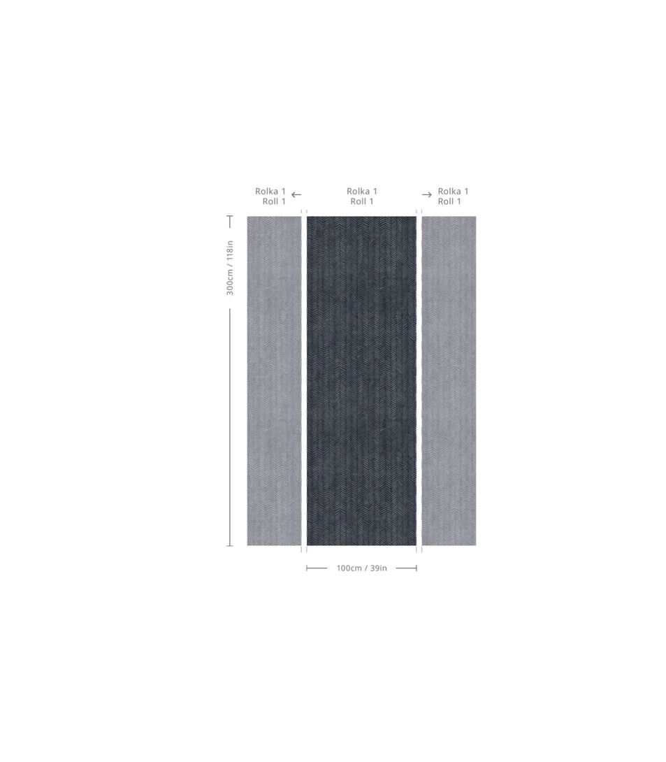 Wallcolors TAP-9183 Basic Herringbone Blue - mural w jodełkę