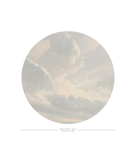Wallcolors DOT-9118 Dots Cloudy Sky - okrągły mural w chmury